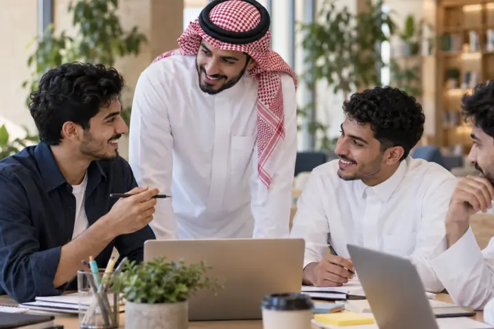 تدريب على مهارات العرض — صورة توضيحية مولدة
